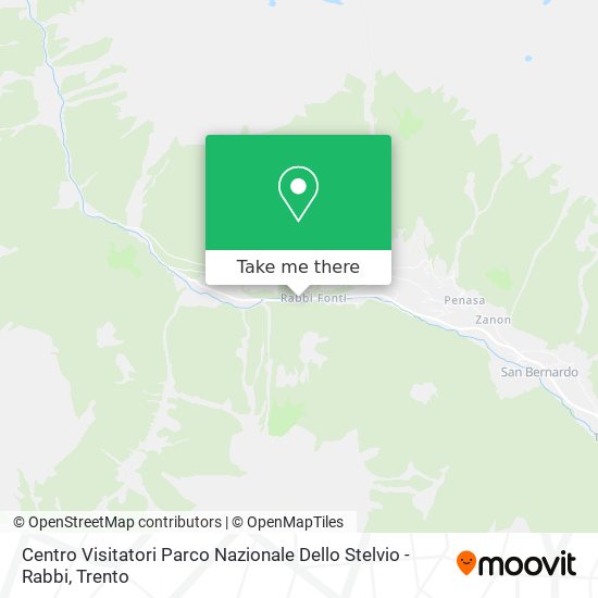 Centro Visitatori Parco Nazionale Dello Stelvio - Rabbi map