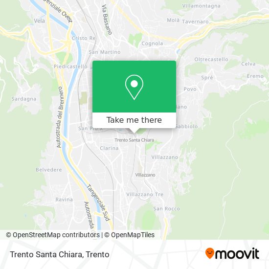 Trento Santa Chiara map