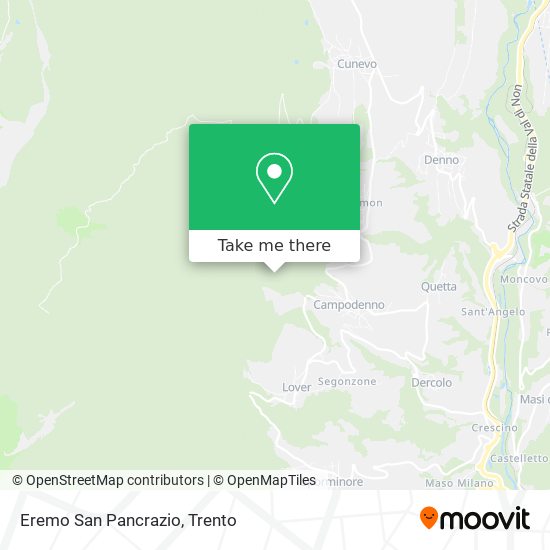 Eremo San Pancrazio map