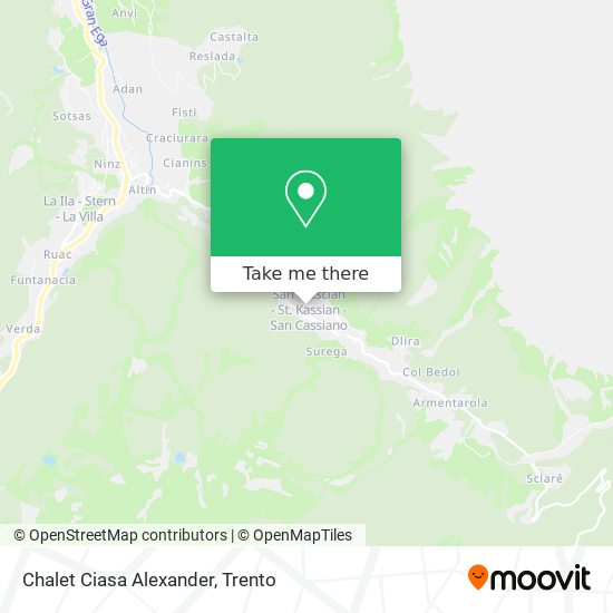 Chalet Ciasa Alexander map