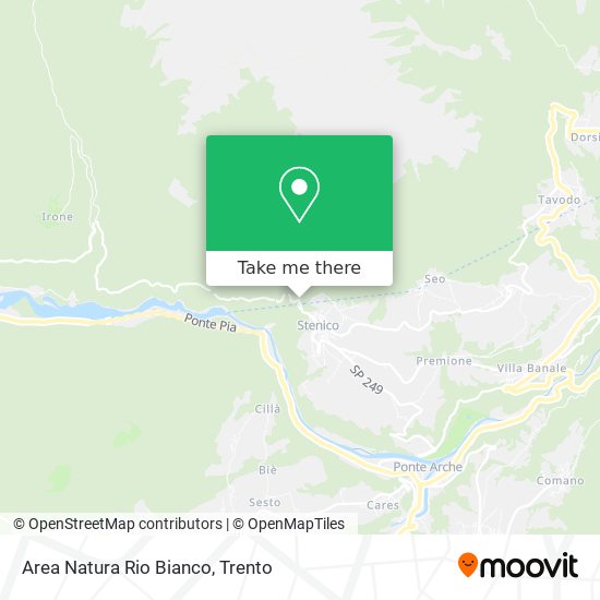 Area Natura Rio Bianco map