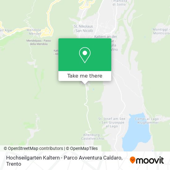 Hochseilgarten Kaltern - Parco Avventura Caldaro map