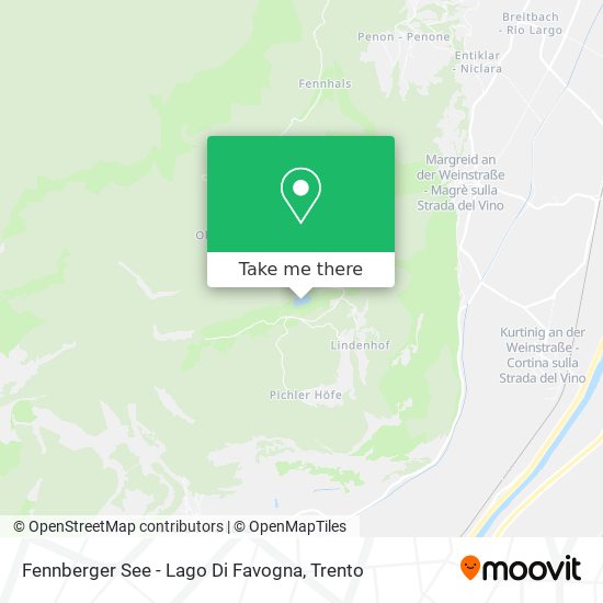 Fennberger See - Lago Di Favogna map
