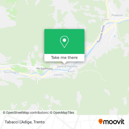 Tabacci L'Adige map