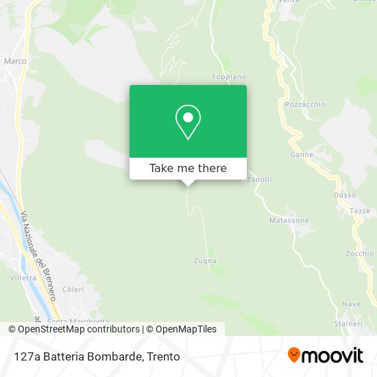 127a Batteria Bombarde map