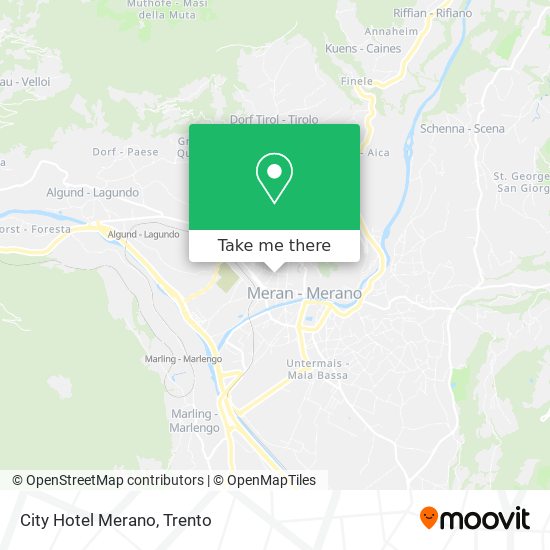 City Hotel Merano map