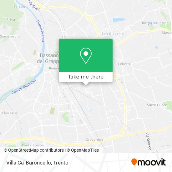 Villa Ca' Baroncello map