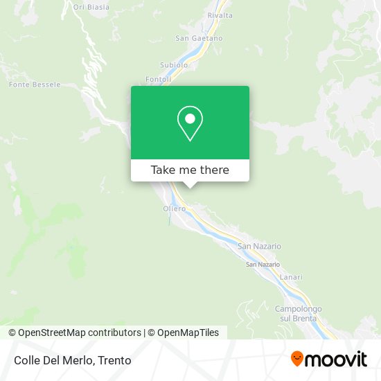 Colle Del Merlo map
