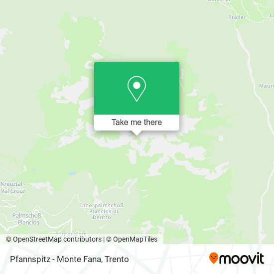 Pfannspitz - Monte Fana map