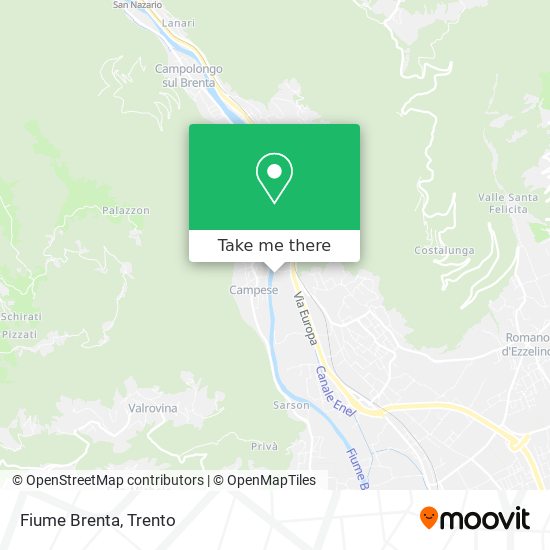 Fiume Brenta map
