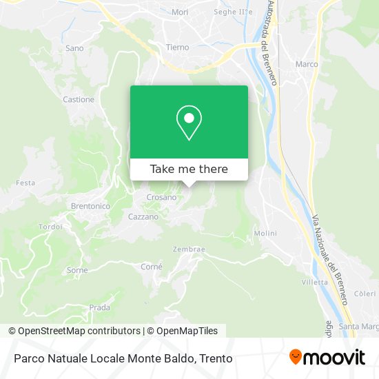 Parco Natuale Locale Monte Baldo map