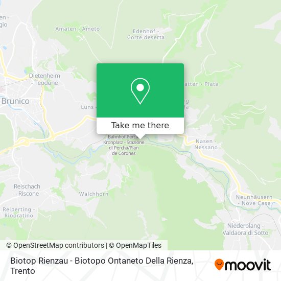 Biotop Rienzau - Biotopo Ontaneto Della Rienza map