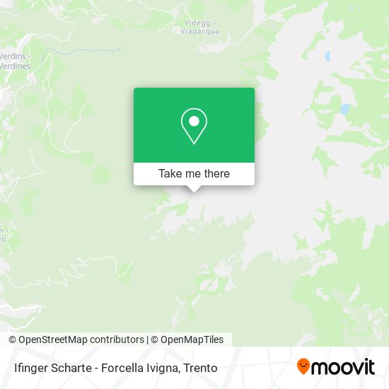 Ifinger Scharte - Forcella Ivigna map