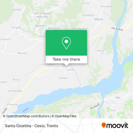 Santa Giustina - Cesio map