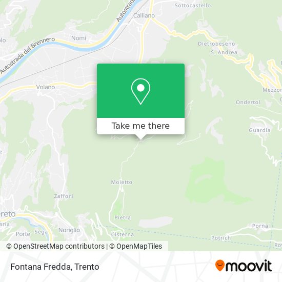Fontana Fredda map