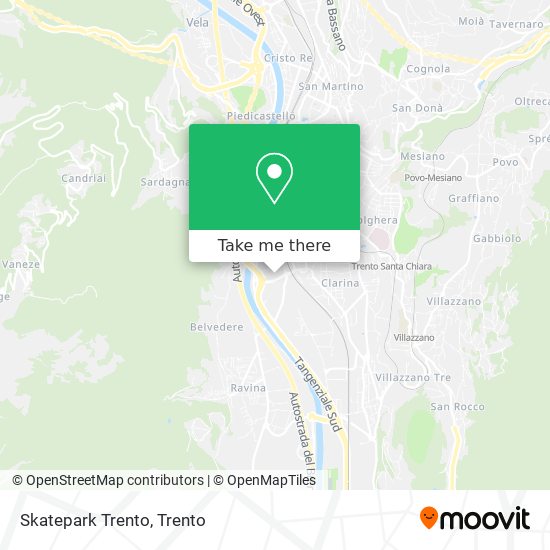 Skatepark Trento map