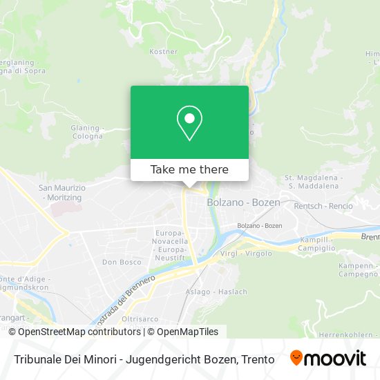 Tribunale Dei Minori - Jugendgericht Bozen map