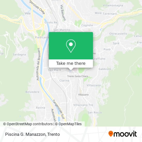 Piscina G. Manazzon map