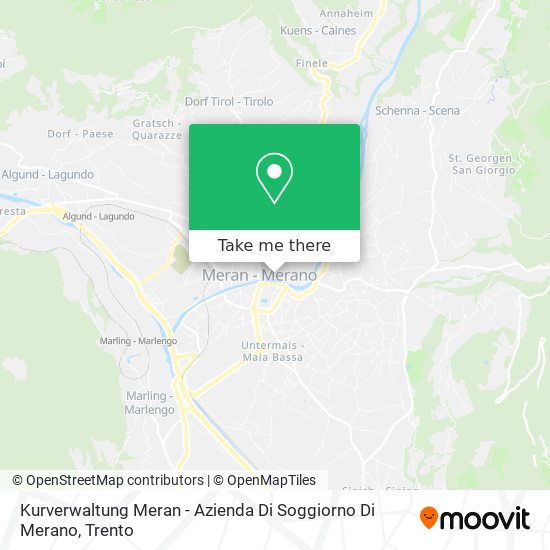 Kurverwaltung Meran - Azienda Di Soggiorno Di Merano map