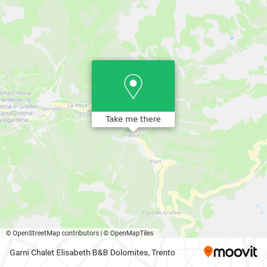 Garni Chalet Elisabeth B&B Dolomites map