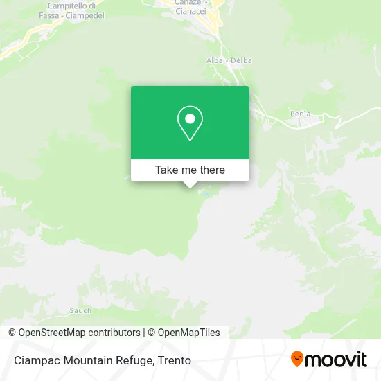 Ciampac Mountain Refuge map