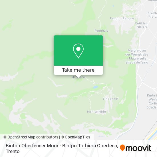 Biotop Oberfenner Moor - Biotpo Torbiera Oberfenn map