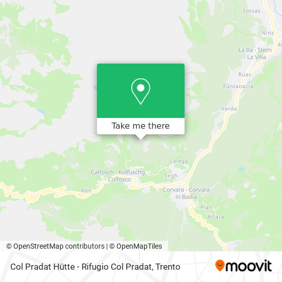 Col Pradat Hütte - Rifugio Col Pradat map