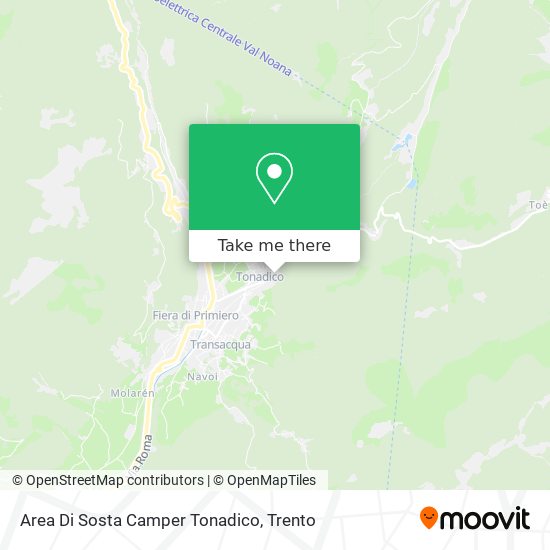 Area Di Sosta Camper Tonadico map