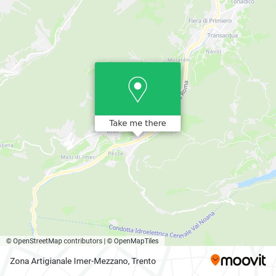 Zona Artigianale Imer-Mezzano map
