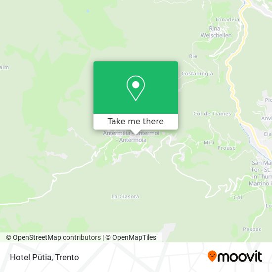 Hotel Pütia map