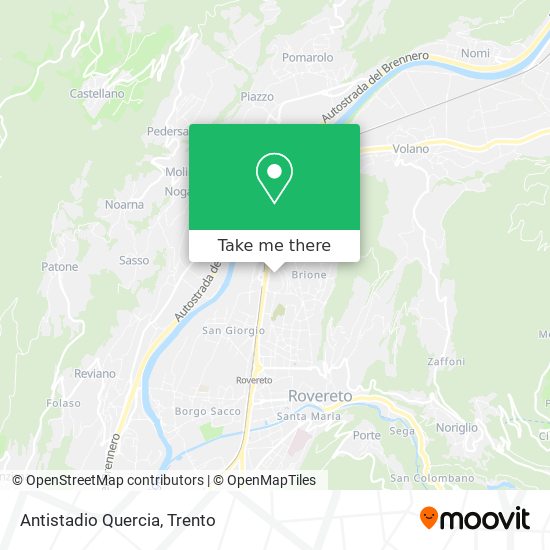 Antistadio Quercia map