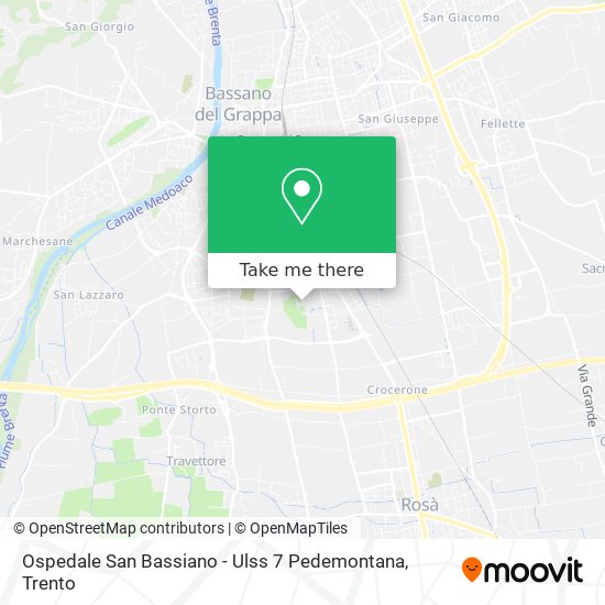 Ospedale San Bassiano - Ulss 7 Pedemontana map