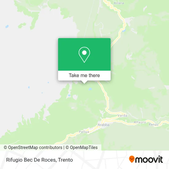 Bec De Roces Mountain Hut map