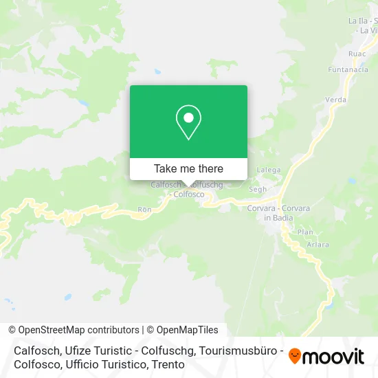 Calfosch, Ufize Turistic - Colfuschg, Tourismusbüro - Colfosco, Ufficio Turistico map