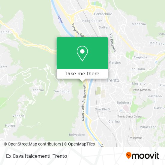 Ex Cava Italcementi map