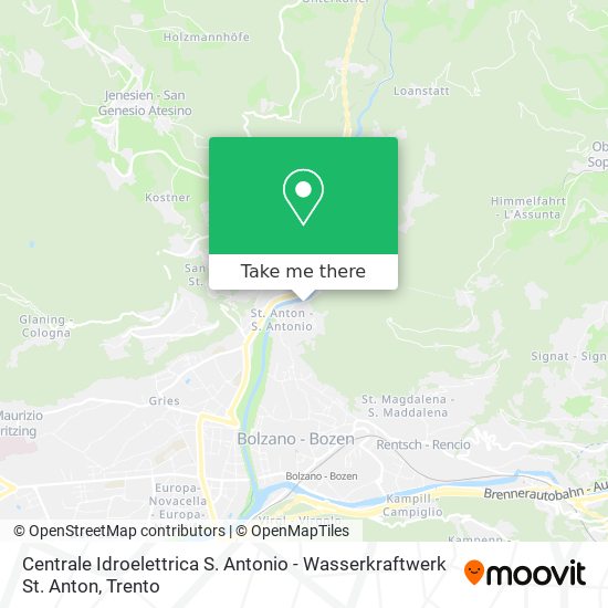Centrale Idroelettrica S. Antonio - Wasserkraftwerk St. Anton map