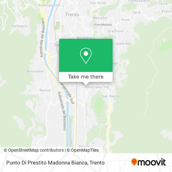 Punto Di Prestito Madonna Bianca map