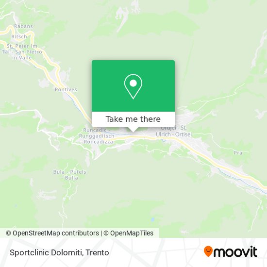 Sportclinic Dolomiti map