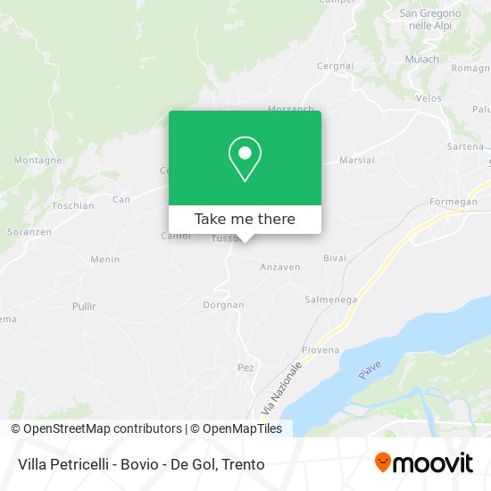 Villa Petricelli - Bovio - De Gol map