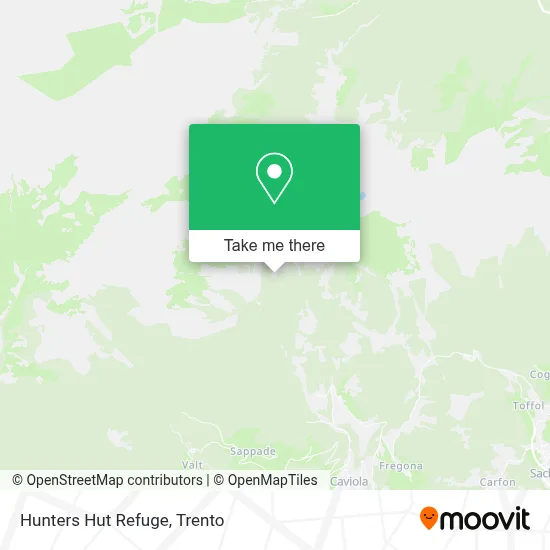 Hunters Hut Refuge map