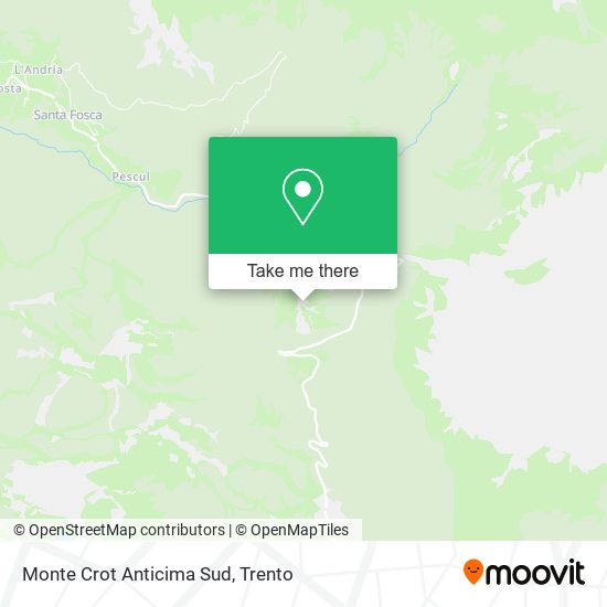 Monte Crot Anticima Sud map
