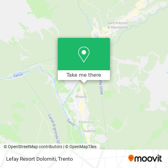 Lefay Resort Dolomiti map