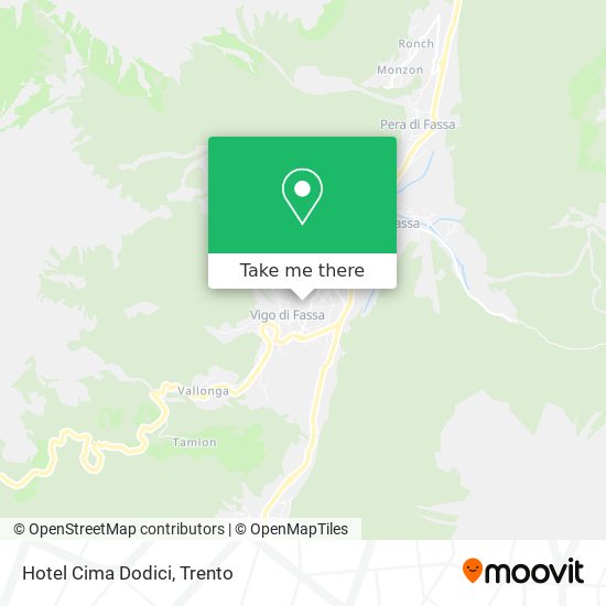Hotel Cima Dodici map