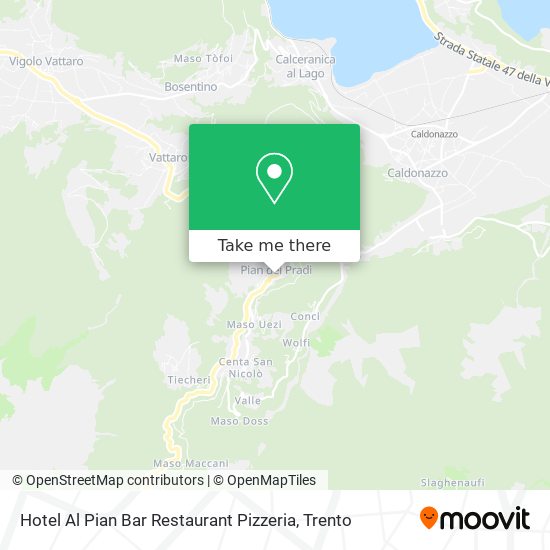 Hotel Al Pian Bar Restaurant Pizzeria map