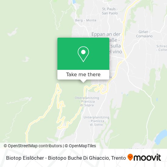 Biotop Eislöcher - Biotopo Buche Di Ghiaccio map