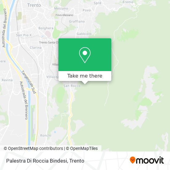 Palestra Di Roccia Bindesi map