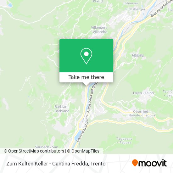 Zum Kalten Keller - Cantina Fredda map