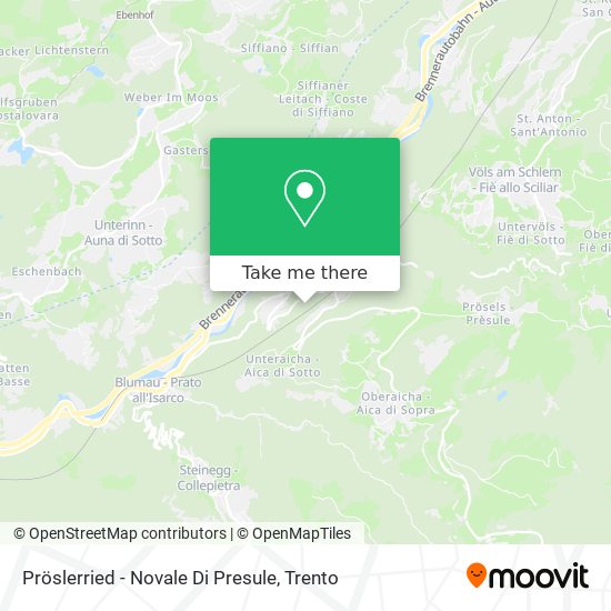Pröslerried - Novale Di Presule map