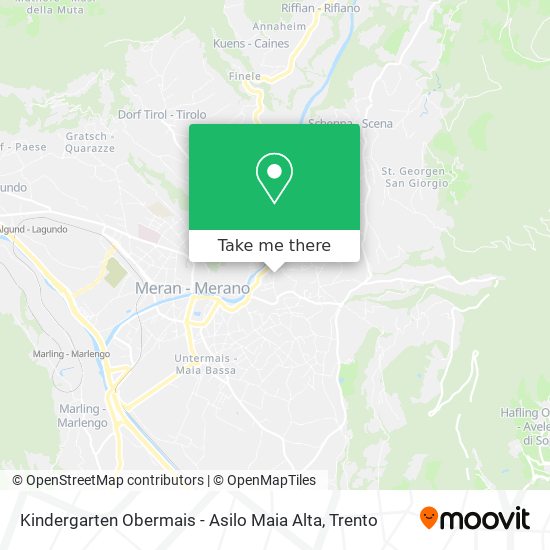 Kindergarten Obermais - Asilo Maia Alta map