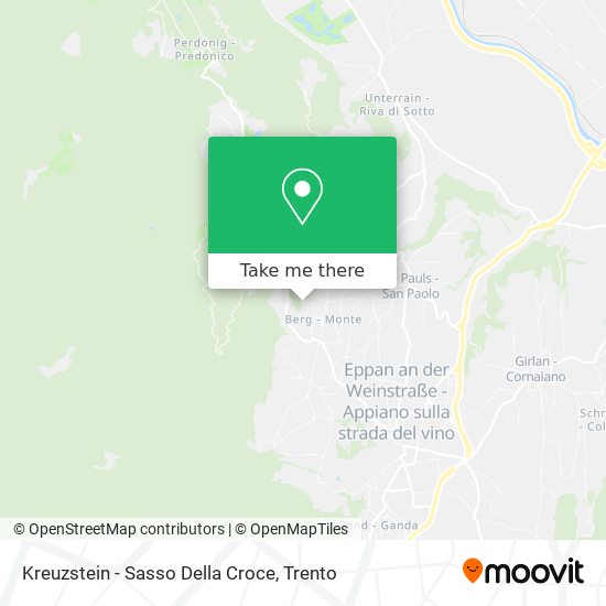 Kreuzstein - Sasso Della Croce map